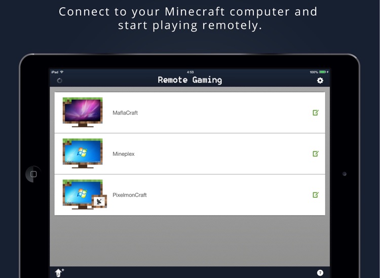 Remote Gaming for Minecraft - Stream Full Minecraft from Your PC / MAC