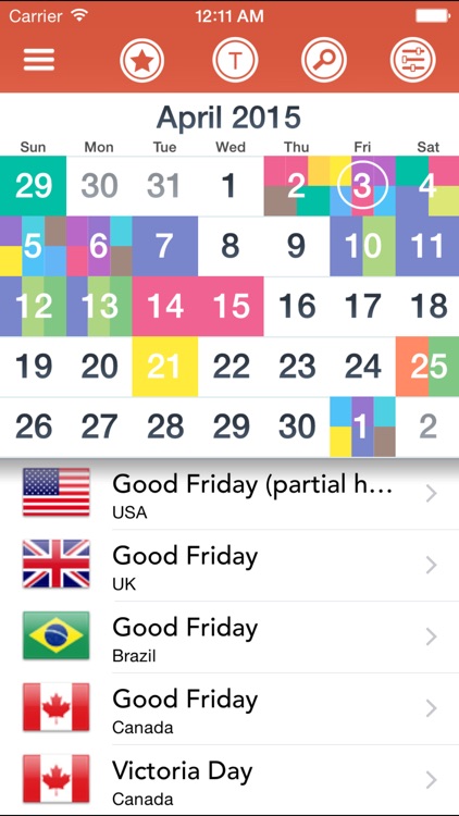 World Calendar - Public Holiday & Culture Event - Free