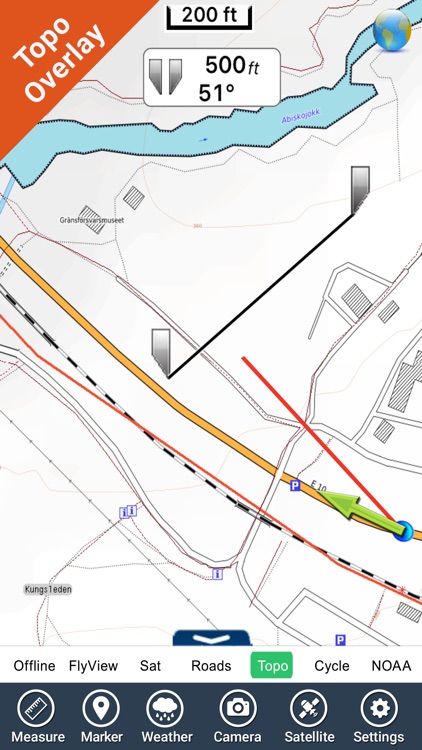 Abisko National Park GPS charts Navigator