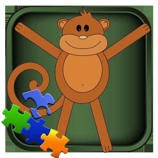 Monkey Animal Puzzle Animated Game For Toddlers Icon
