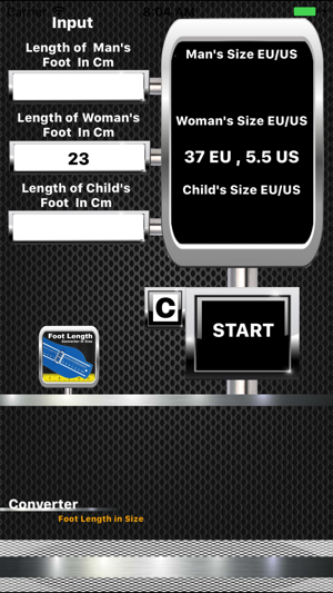 Foot length converter in size(圖2)-速報App