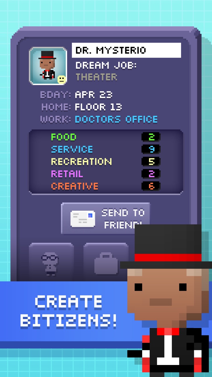 Tiny Tower - Free Hack screenshot 2 - iOS game interface