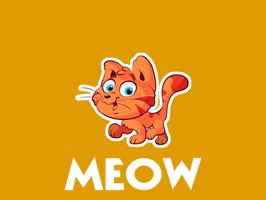 MEOW - funny cat stickers