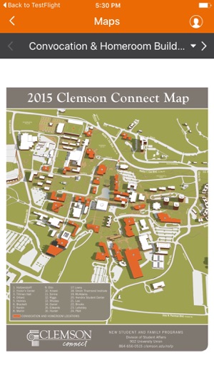 Clemson Campus Map