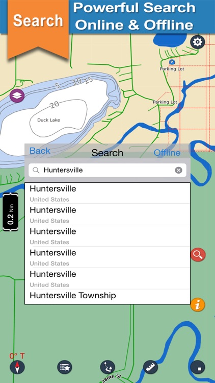 Duck & Huntersville offline for lake & park trails screenshot-3