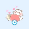 Lovely Chicken & Cute Hamster - Animated Stickers