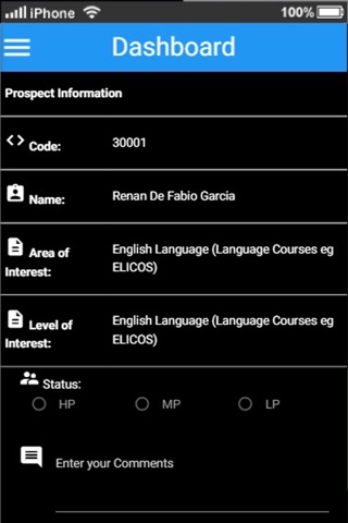 LAE Prospects Administrator screenshot 2