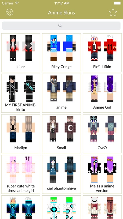 minecraft pocket edition anime skins