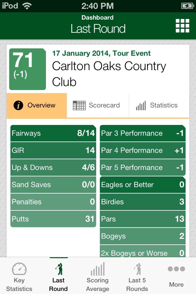 Golf Stats screenshot 2
