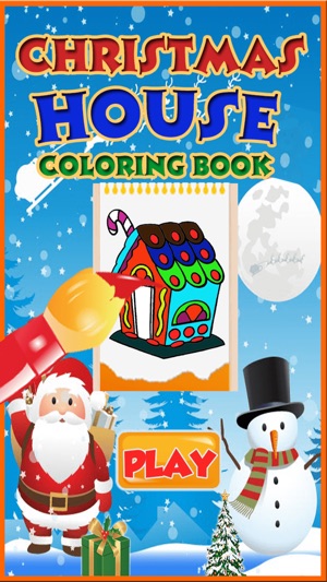 Christmas House Coloring Book