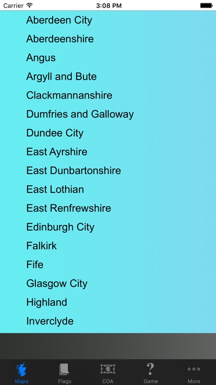 Scotland Council Maps and Capitals