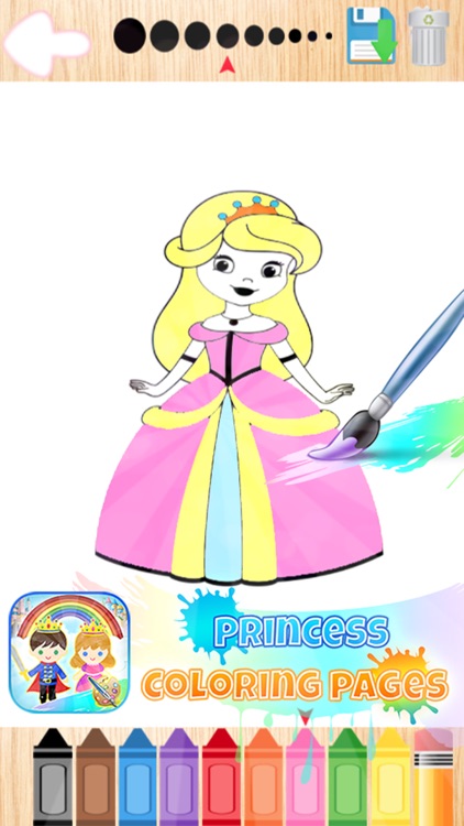 Princess Art Pad Coloring Page screenshot-3