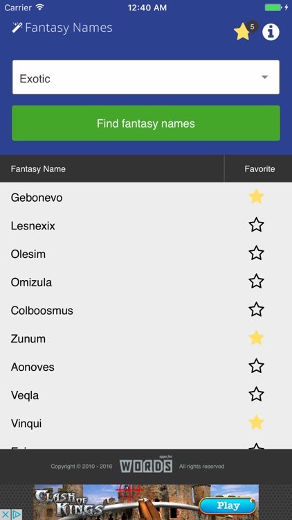 a! Fantasy Names screenshot-4