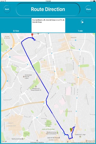 Lisbon Portugal City Offline Map Navigation EGATE screenshot 3