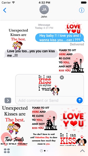 Love Quotes Stickers pack