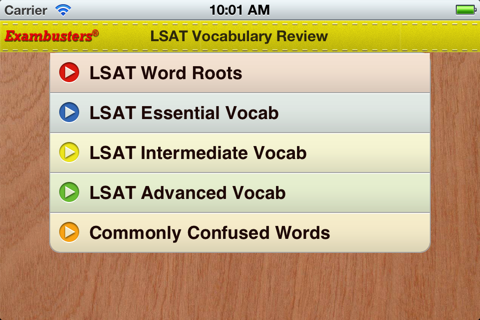 LSAT Prep Verbal Flashcards Exambusters screenshot 2