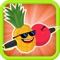 Use the pen to control the apple and pineapple avoid obstacles