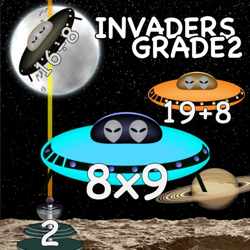 Arithmetic Invaders: Grade 2 Math Facts Icon