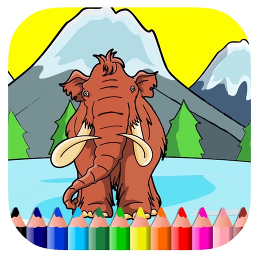 Free Coloring Book Game Mammoth Page Version