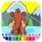 Free Coloring Book Game Mammoth Page Version