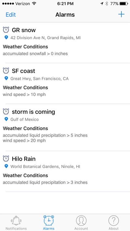 Custom Weather Alerts