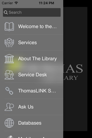 Thomas College Library screenshot 2