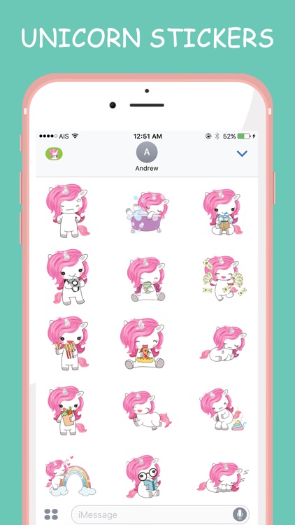 Cute Unicorn Stickers & Emoji Keyboard