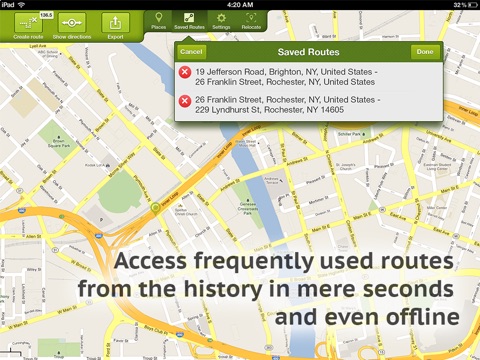 Routes; Maps and Places HD screenshot 3