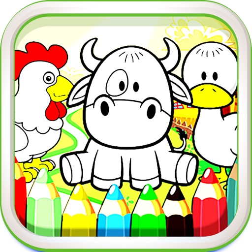 Kids Coloring Preschool Education  Games Icon