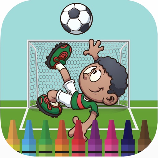 Dream soccer coloring book for kids games iOS App