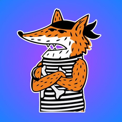 Brave Fox Pirate Stickers