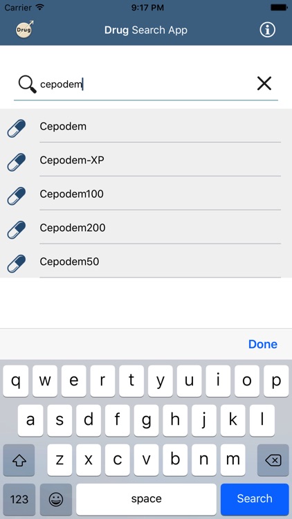 Drug Search App Medicines