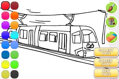train games - train coloring book screenshot 2