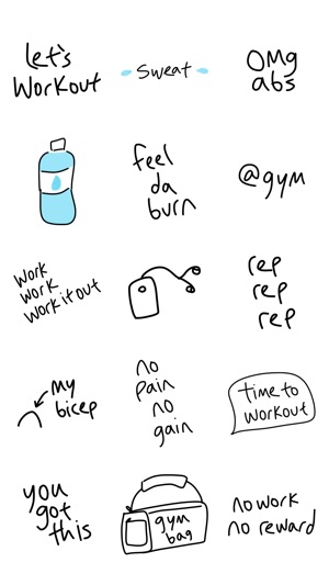 Workout sticker, gym fitness stickers for iMessage(圖2)-速報App