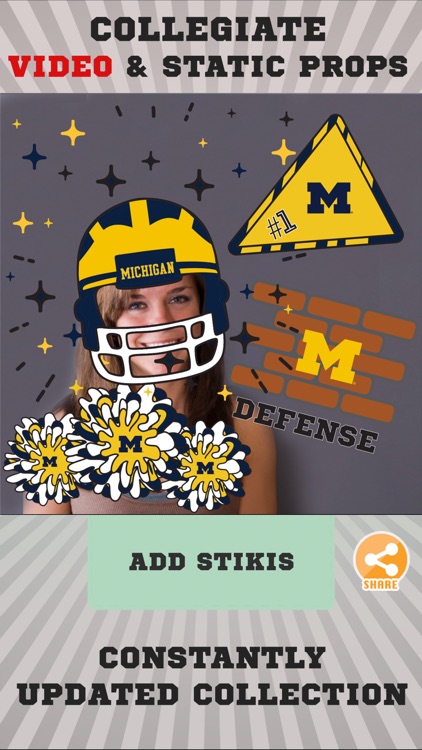 Michigan Wolverines Animated Selfie Stickers