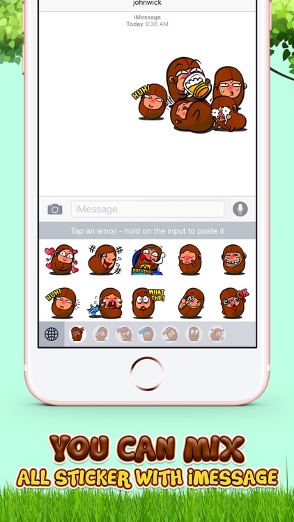 Bean Boy Stickers Emoji Keyboard By ChatStick