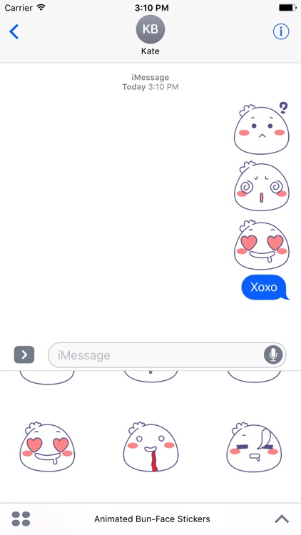 Animated Bun-Face Stickers For iMessage screenshot-3