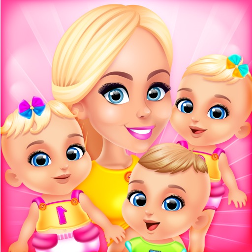 Mommy's Triplets Baby Story - Makeup & Salon Games Icon