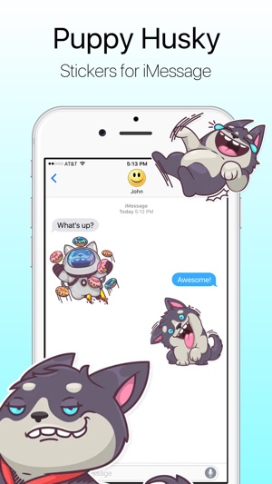 Fun Puppy Husky Stickers(圖1)-速報App