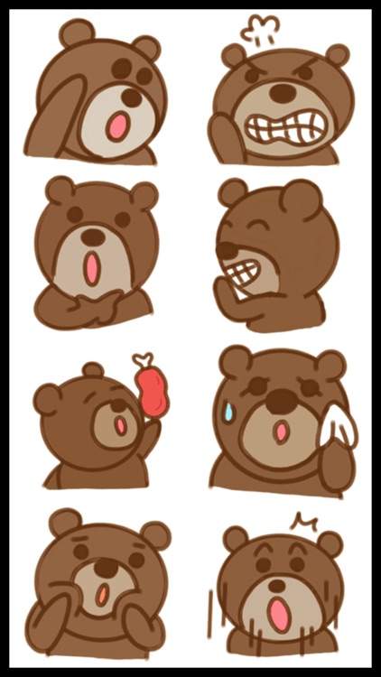 Bear Emoji Sticker Pack screenshot-3
