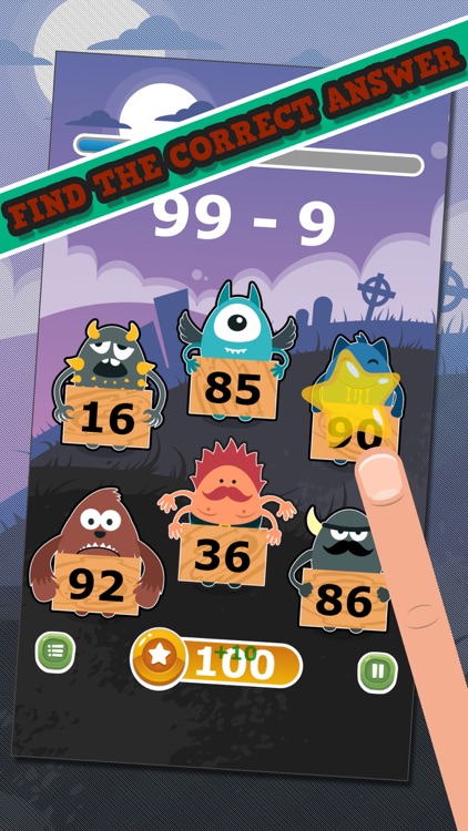 Monster Math - Subtracting