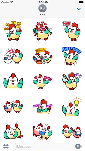 Cute Roosters Stickers(圖1)-速報App