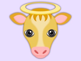 Solid Gold Cow Emoji Stickers