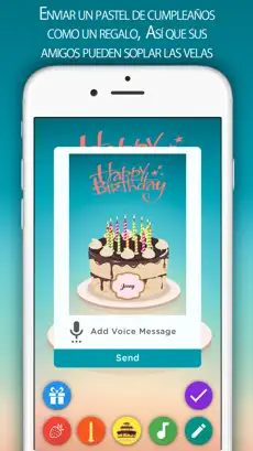 Snímek obrazovky 2 Feliz Cumpleaños : Birthday Cake, ecards and party iphone
