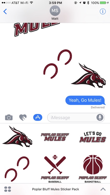 Poplar Bluff Mules Sticker Pack