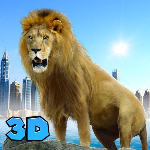 Lion in City: Angry Predator Attack 3D Icon