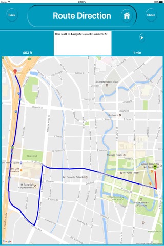 San Antonio Texas Offline City Map with Navigation screenshot 2