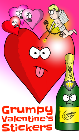 Grumpy Valentine's Stickers