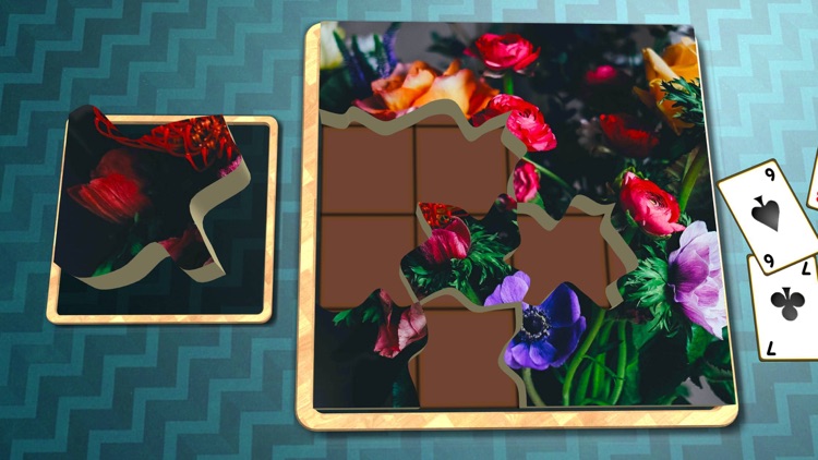 Jigsaw Solitaire Floral Art