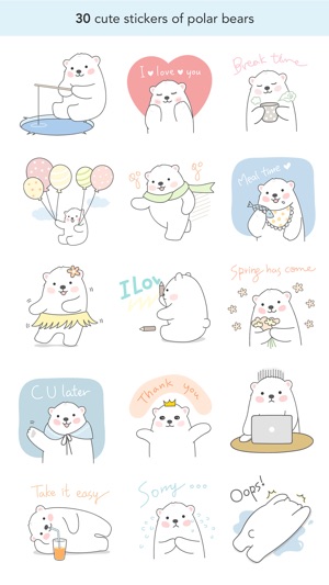 Sweet polar bear stickers(圖3)-速報App